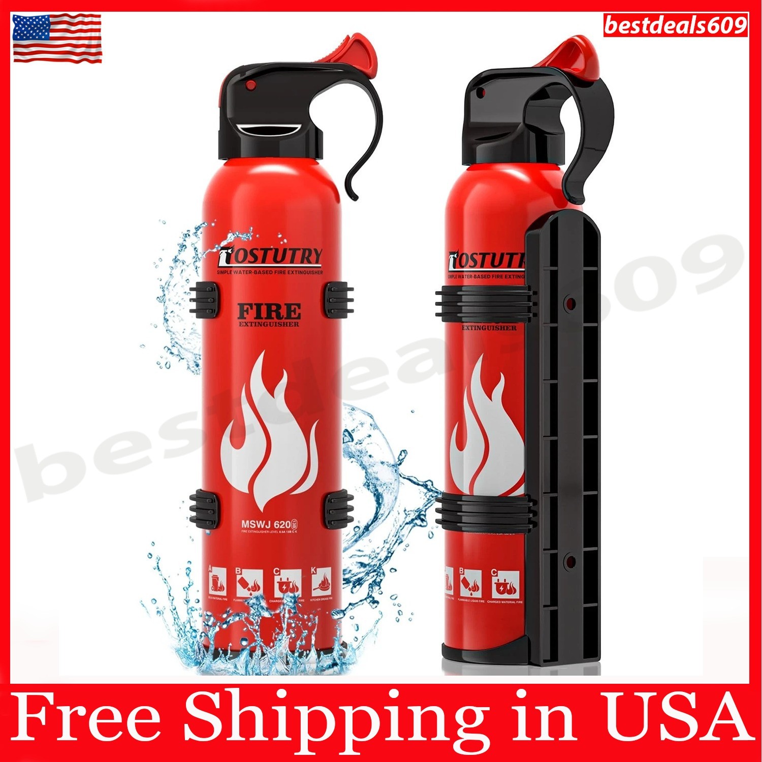 Upgraded 8-IN-1 Fire Extinguisher for Home Vehicle Car Kitchen Boat, Small Fi…