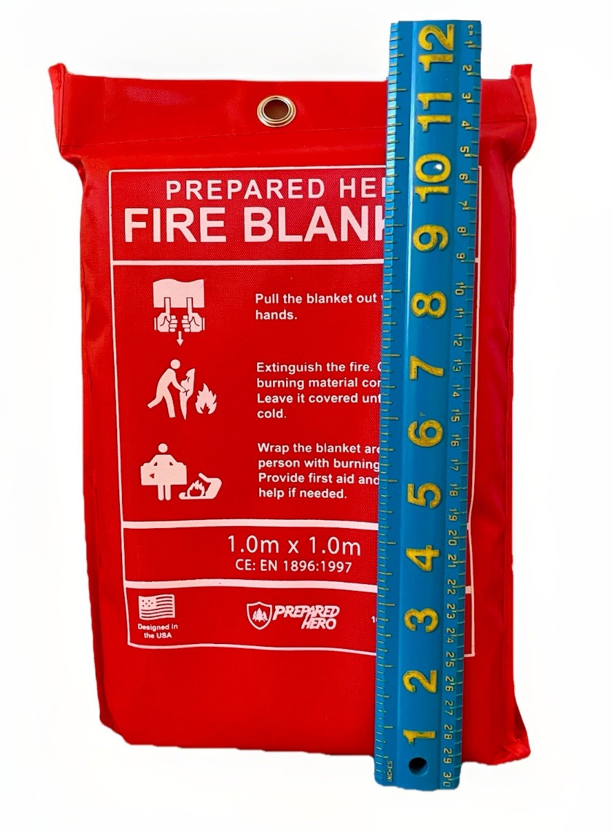 PREPARED HERO Fire Blanket 39X39″ Fiberglass Home Emergency Safety (Lot of 2)NEW