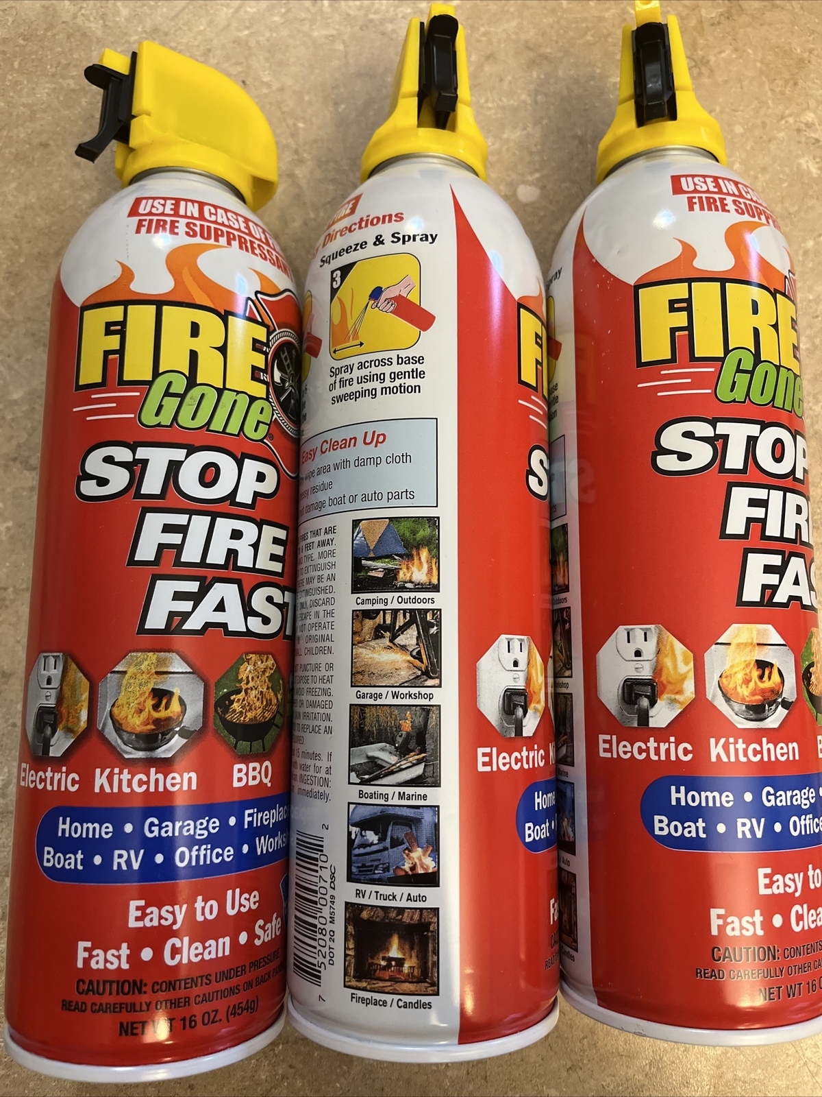 3-Pack Max Pro Fire Gone® Suppressant 16 oz.