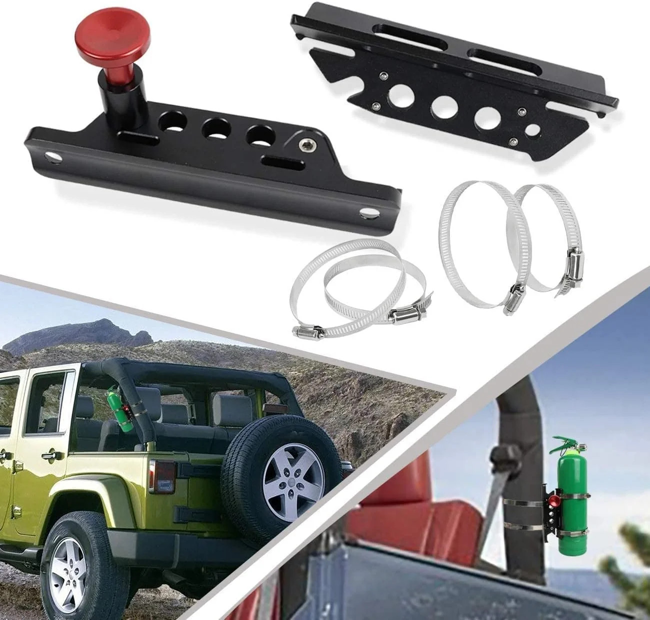 Quick Release Roll Bar Fire Extinguisher Mounting Bracket Extinguisher Mount Hol