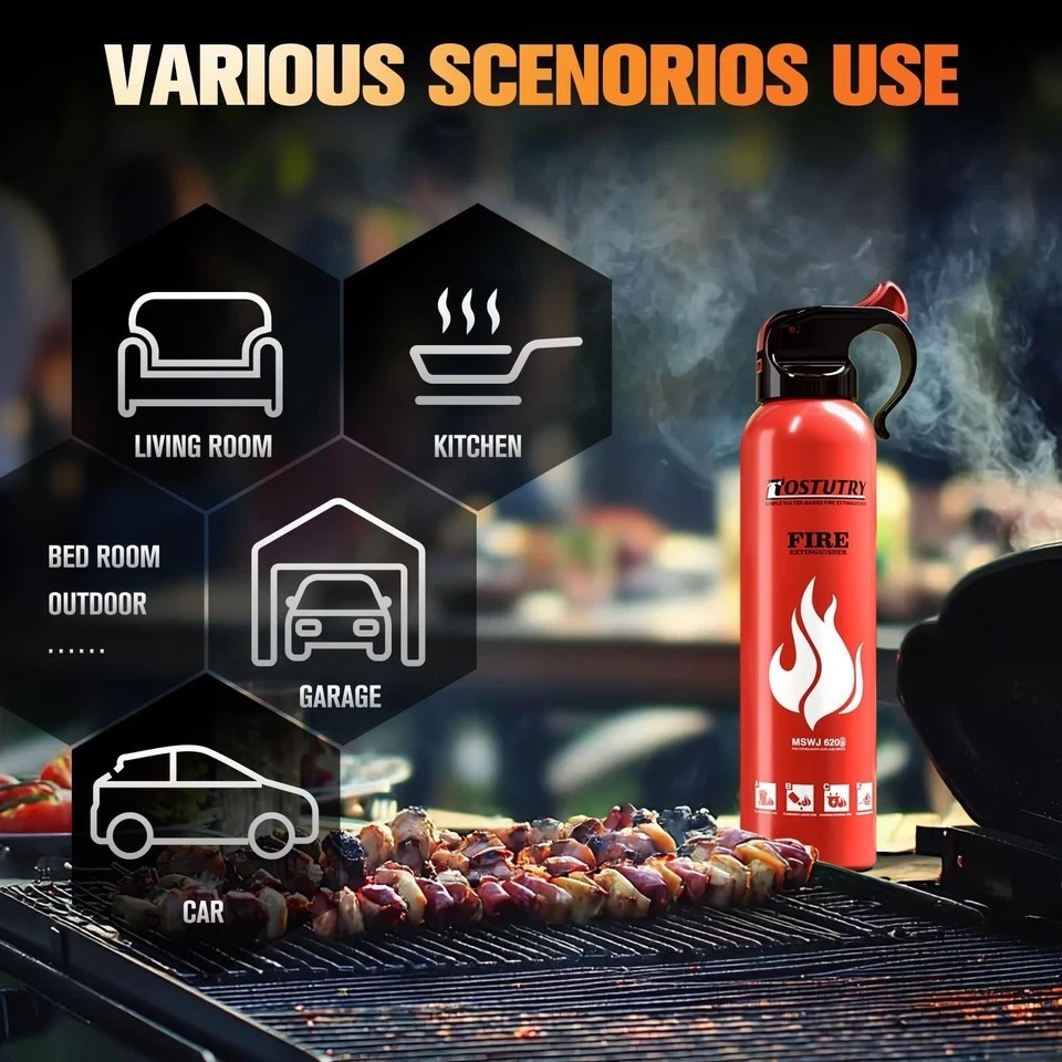 Upgraded 8-IN-1 Fire Extinguisher for Home Vehicle Car Kitchen Boat, Small Fi…