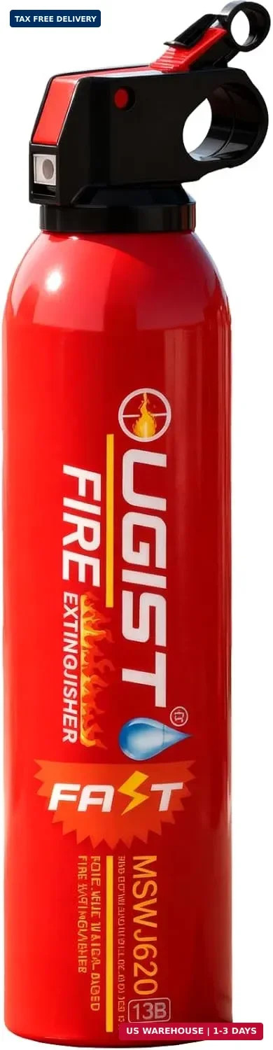 Ougist Small Portable Fire Extinguisher for Home and Car, 21oz Each, 1-Pack, Wat