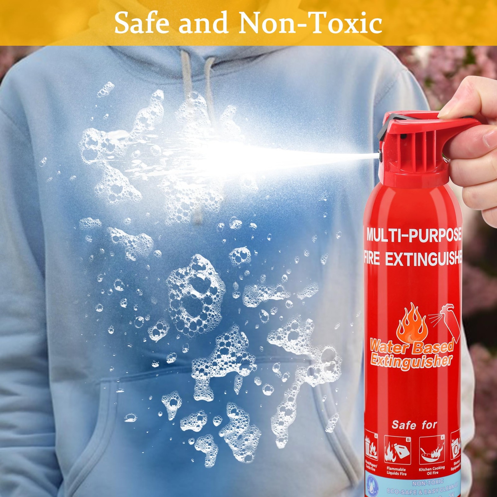 Fire Extinguisher for Home with Mount, 2 Pack Upgraded 8-in-1 Portable Fire E…