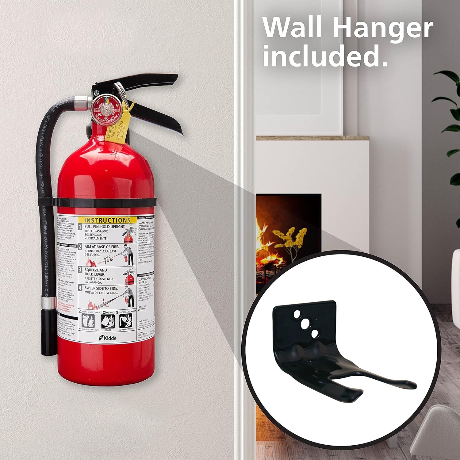 Lightweight Pro 210 Fire Extinguisher – Multi-Purpose, Mounting Bracket Included
