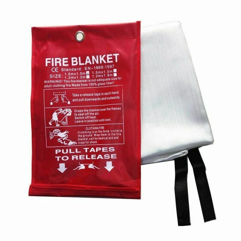 4x Large Fire Blanket Fireproof For Home Kitchen Office Caravan Emergency Safety