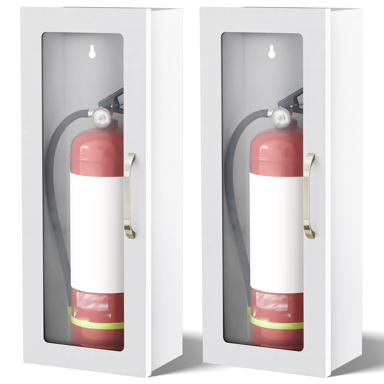 2 Pack Fire Extinguisher Cabinet – Wall Mount Steel Holder for Indoor/Outdoor