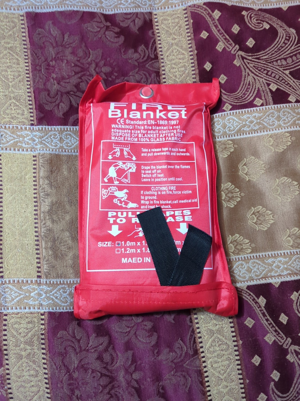 Emergency Fire Blanket Quick Release In Case For Home Office Car