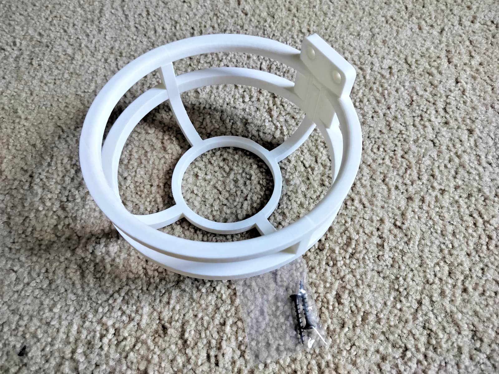 Fire Ball Extinguisher Wall Mount Bracket w/ Screws *WHITE*