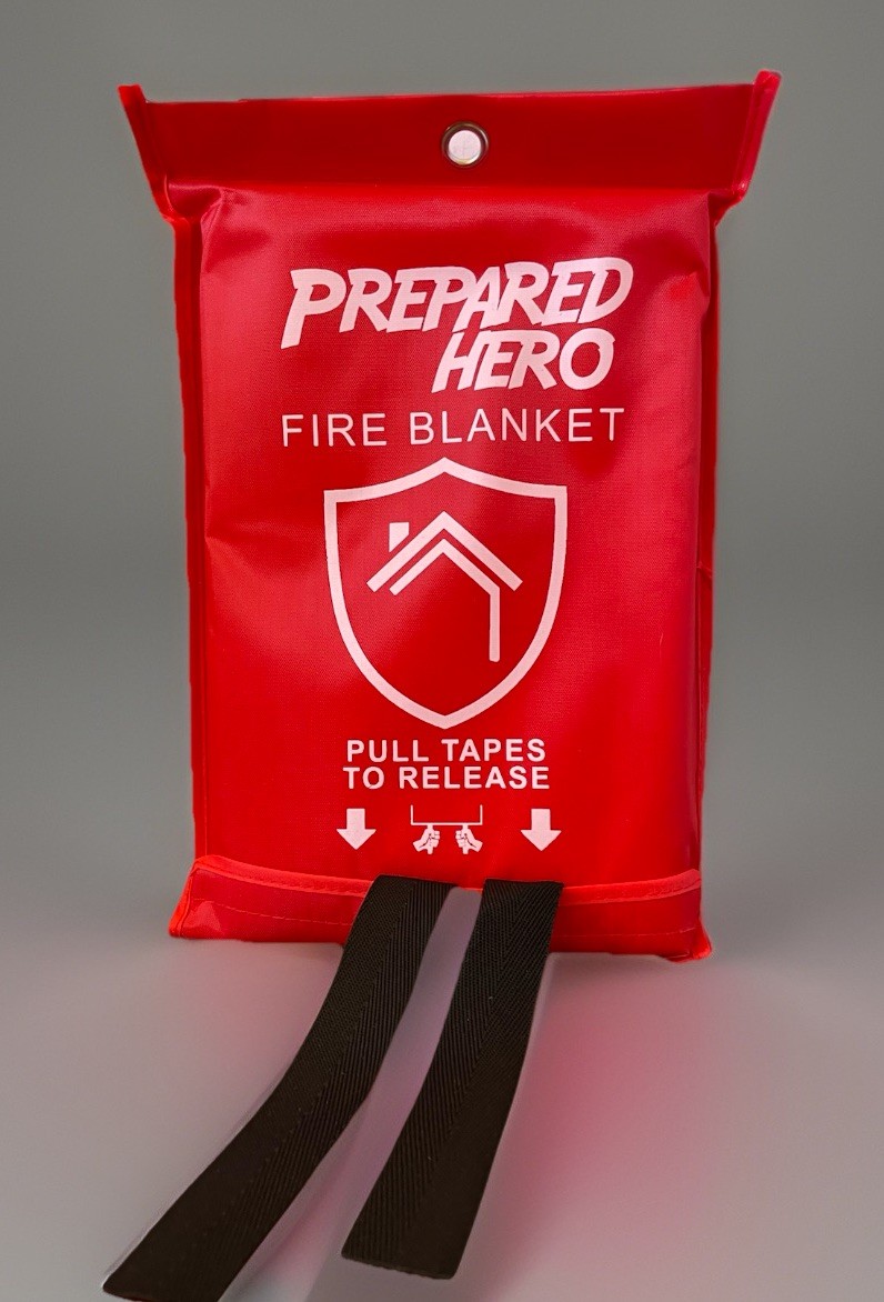 PREPARED HERO Fire Blanket 39X39″ Fiberglass Home Emergency Safety (1-Pack) NEW