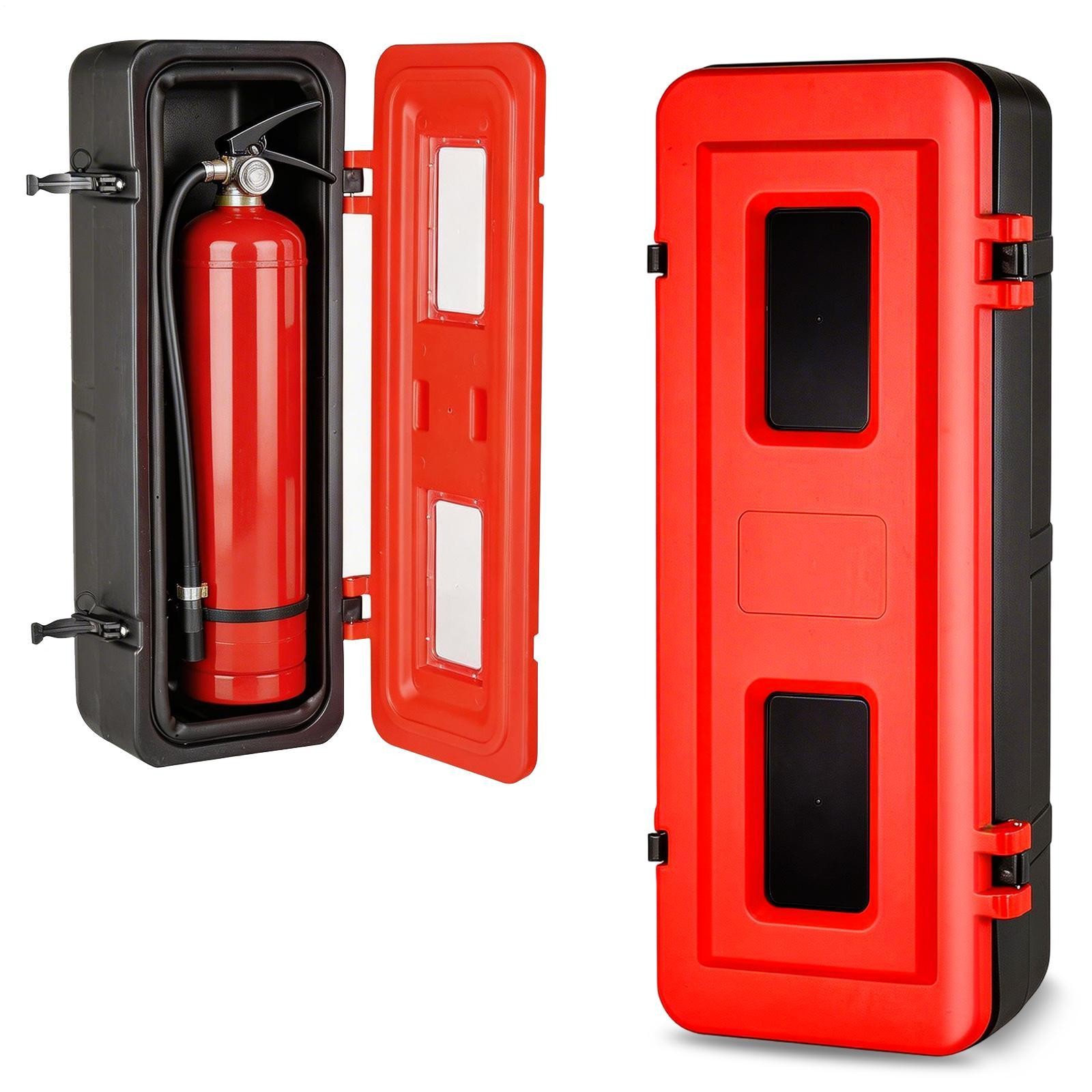 Sturdy Plastic 26 lb Fire Extinguisher Cabinet Box,Resistant Weatherproo New-
