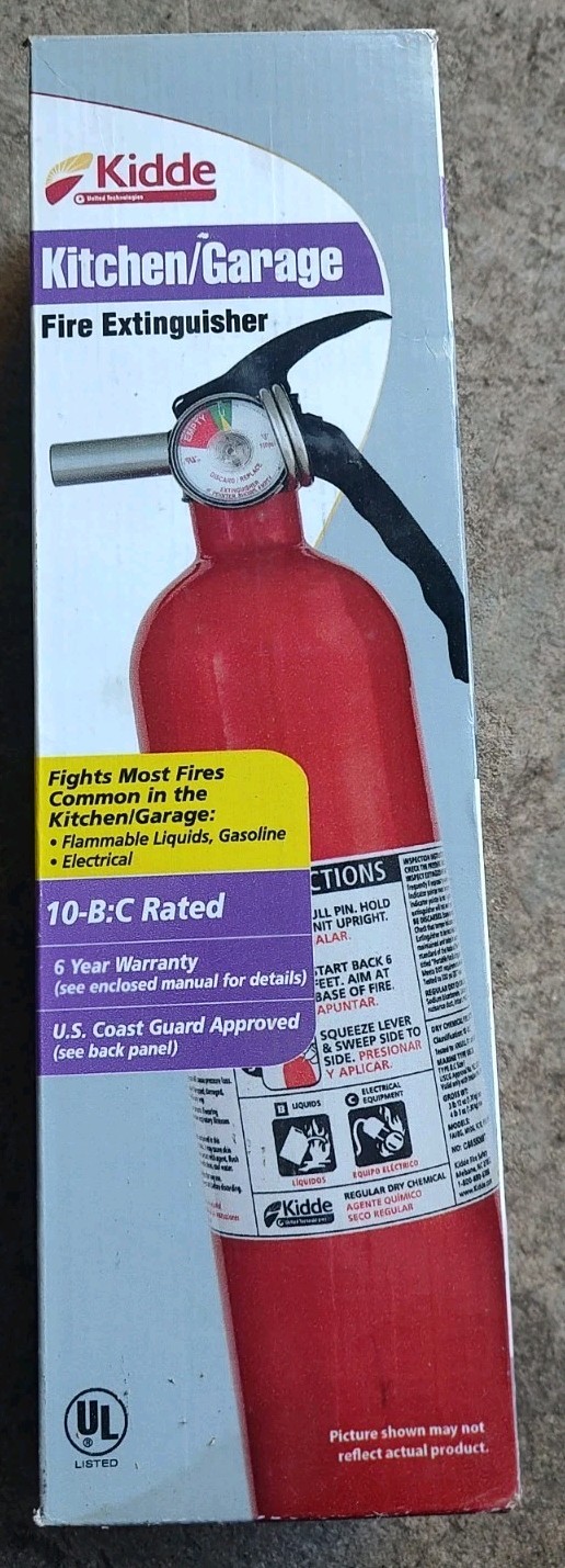Kidde Kitchen/Garage Fire Extinguisher 10-B:C UL Rated Safety Device