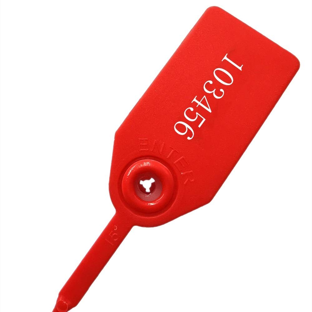 Plastic Security Tags Numbered Tamper Proof Seals Self Locking Zip Ties 9.84″…