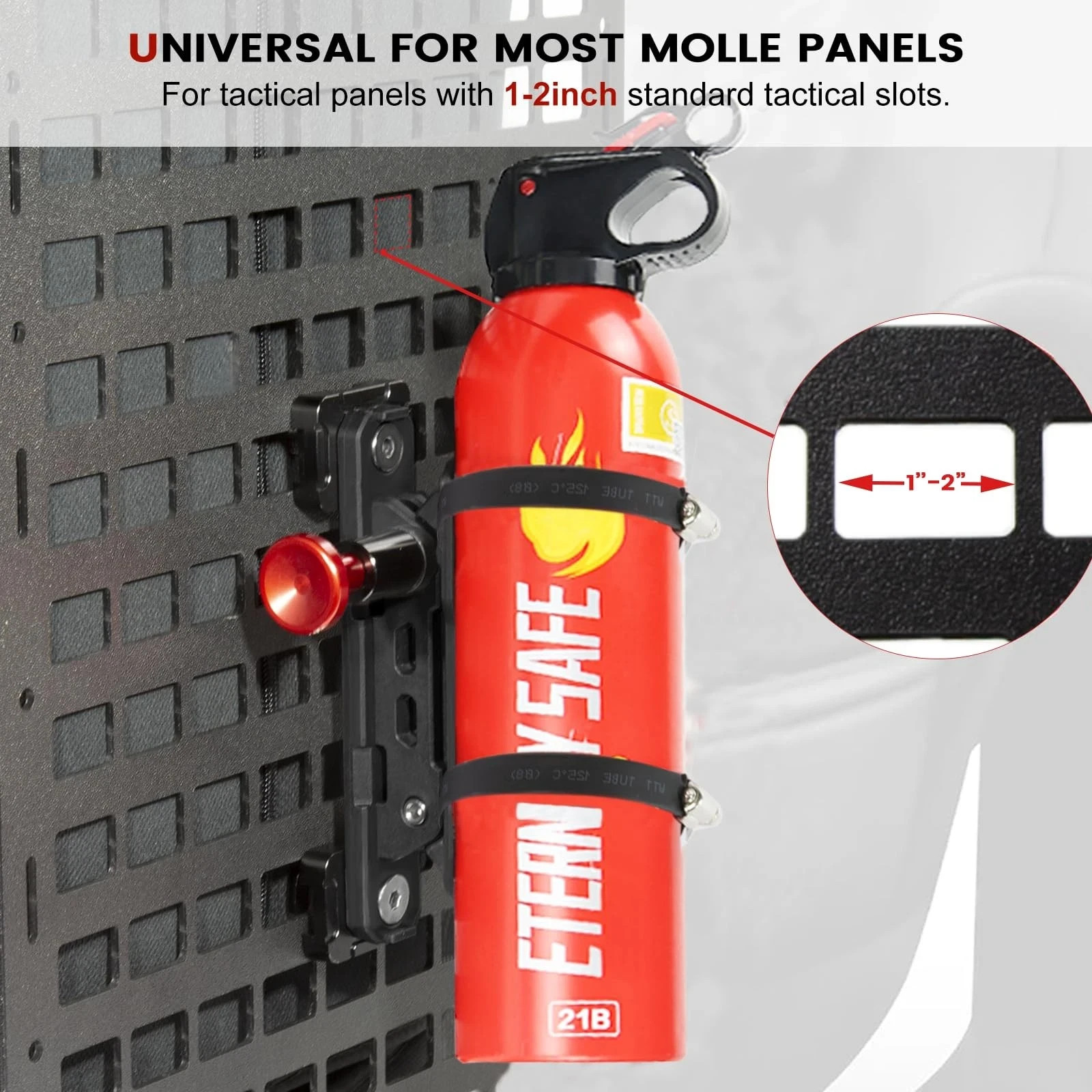 Molle Panel Fire Extinguisher Mount – Tactical Car Quick Release Fire Extingu…