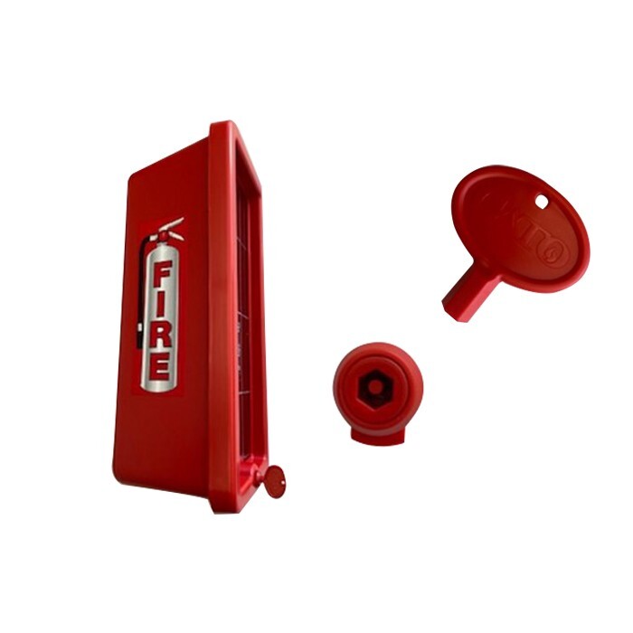 CATO 20LB Fire Extinguisher Cabinets – RED – Hammer and Key