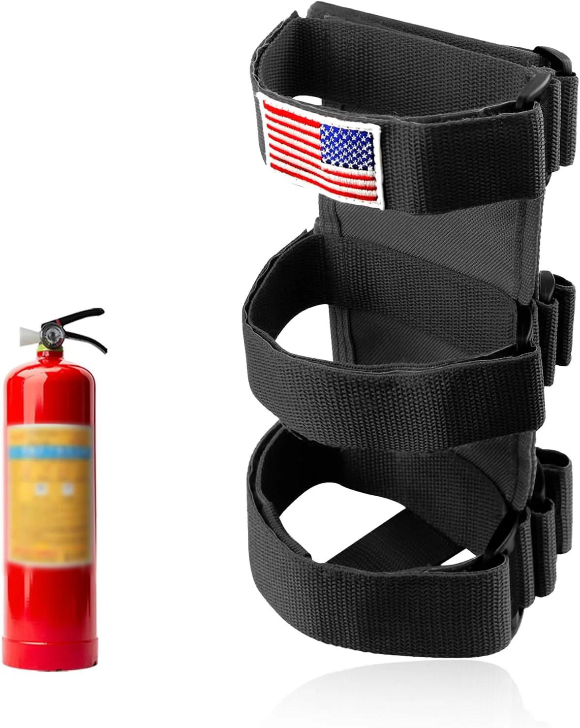 Fire Extinguisher Holder, Adjustable Roll Bar Extinguisher Mount Strap with Amer