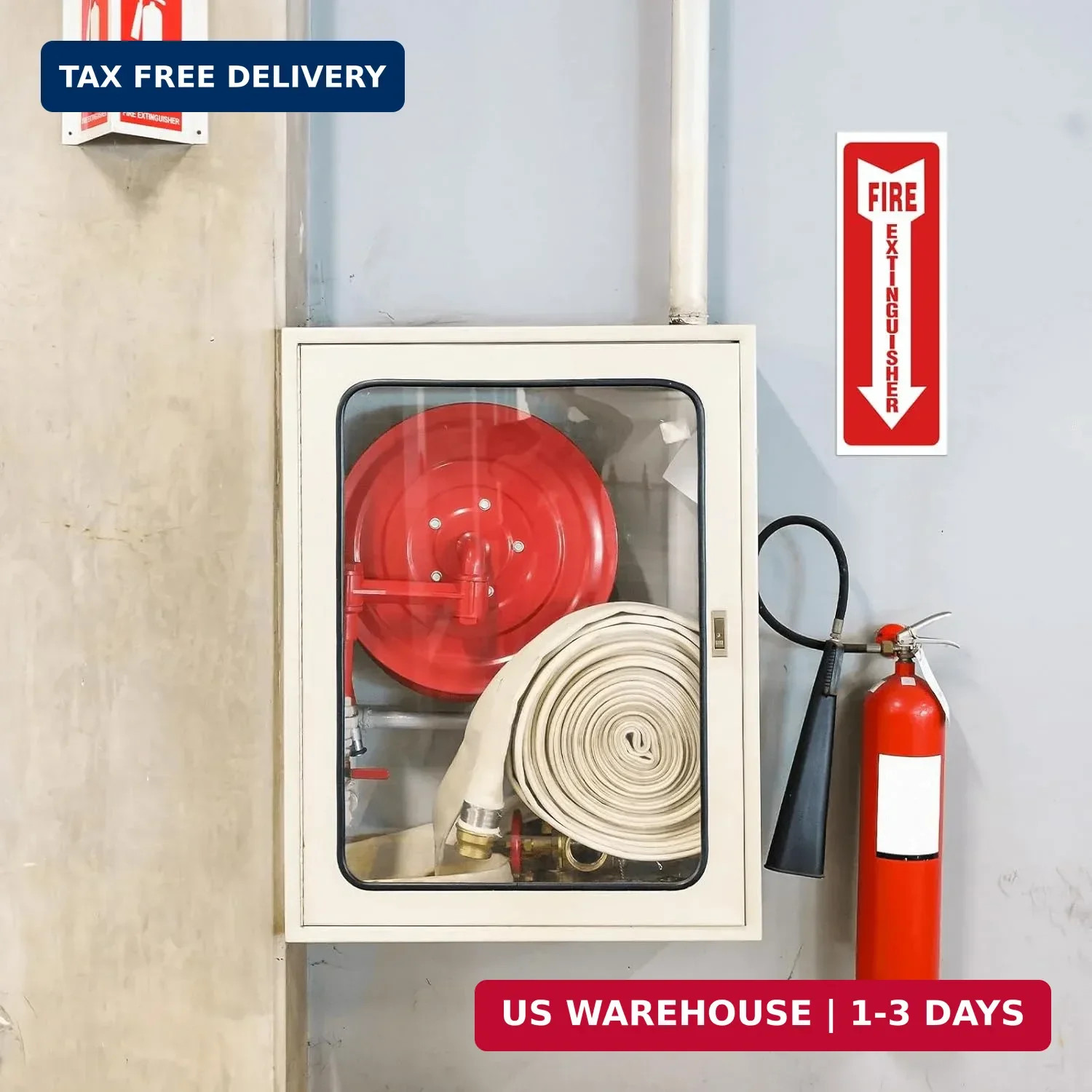 Fire Extinguisher Stickers 4×12 Inch, 5PCS Fire Extinguisher Signs, Fire Extingu