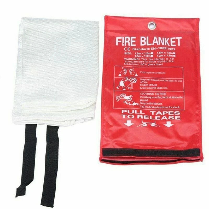 Emergency Fire Blanket Quick Release In Case For Home Office Car 1mx1mx0.3mm