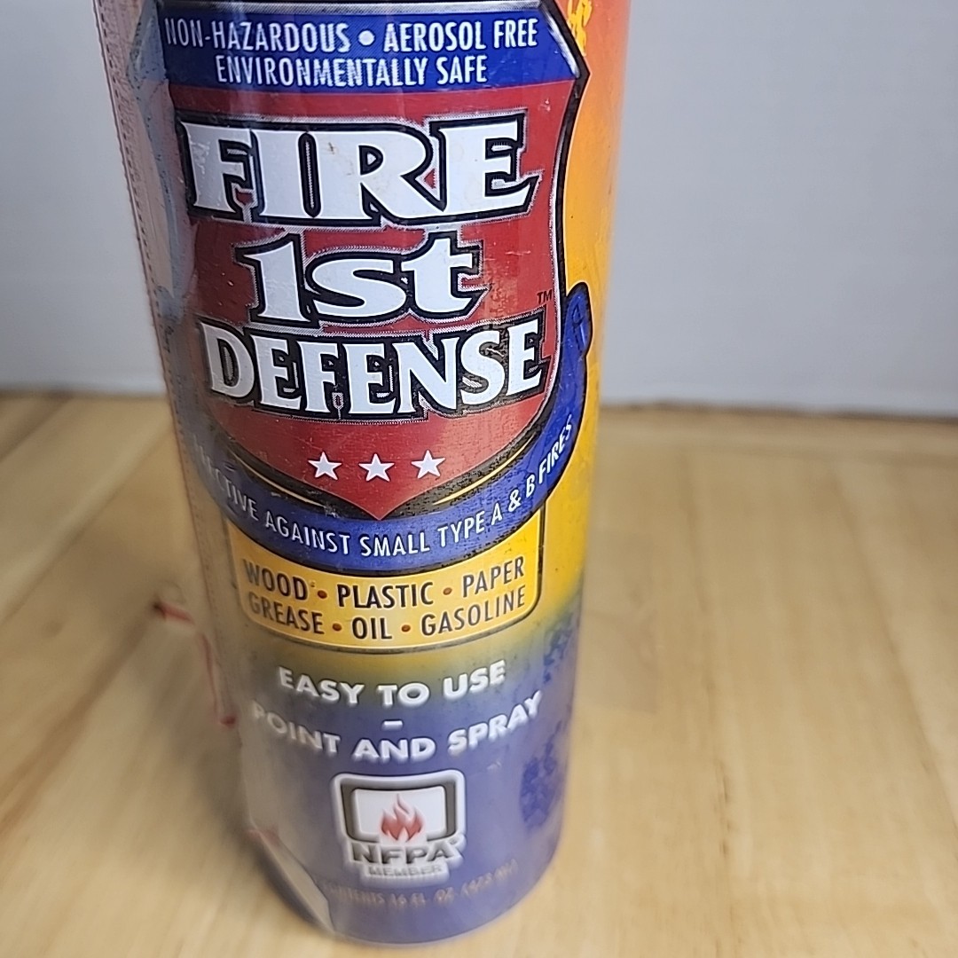 Fire 1st Defense Fire Extinguisher, 2010, Sealed, Class A&B, 16 Fl Oz Expired