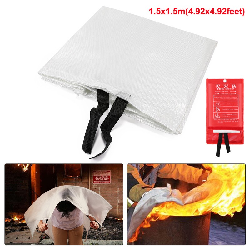 2 PACK FIRE BLANKET Fiberglass Emergency Home Office Retardant Prepared 59”x59″