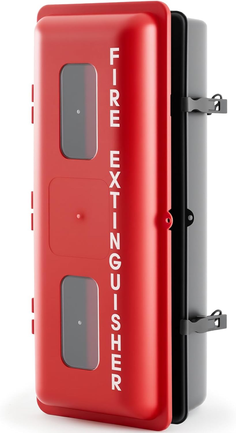 1 Pcs 10 Lb Fire Extinguisher Cabinet Box with Internal Rope Fastening and Exter