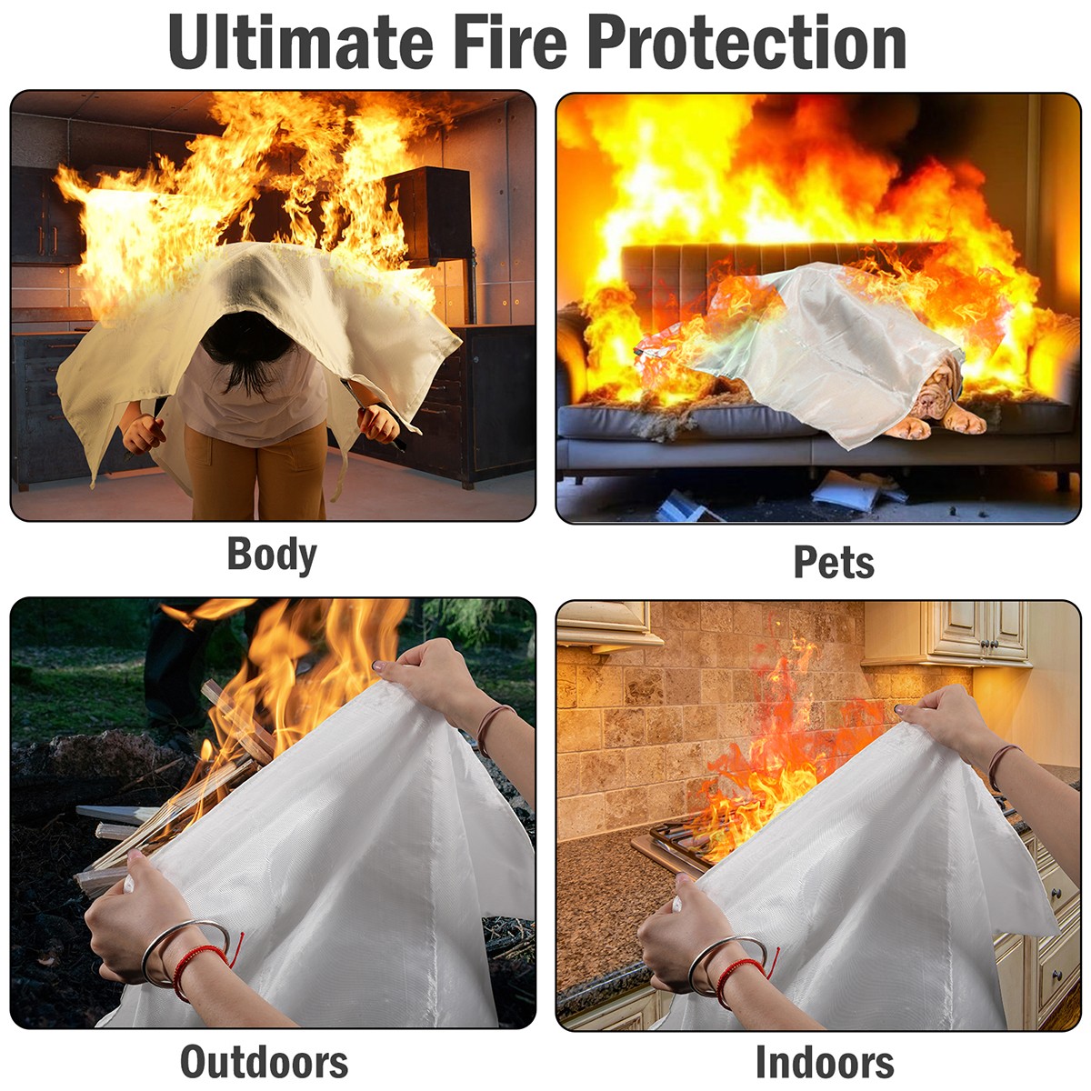 NEW Lots Fire Extinguishing Blankets Winter Emergency Fire Blanket for Home