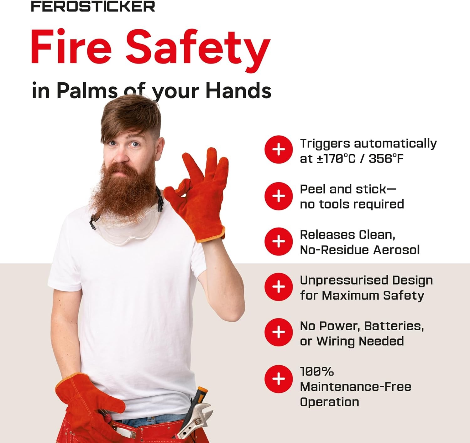 Small Automatic Fire Extinguisher – Non-Toxic, Compact & Maintenance-Free