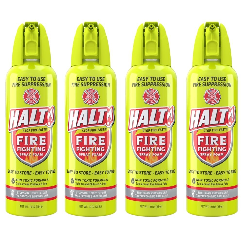 10oz Non-Toxic Fire Safety Spray – PFAS-Free Handheld Suppressor for Home, BBQ,