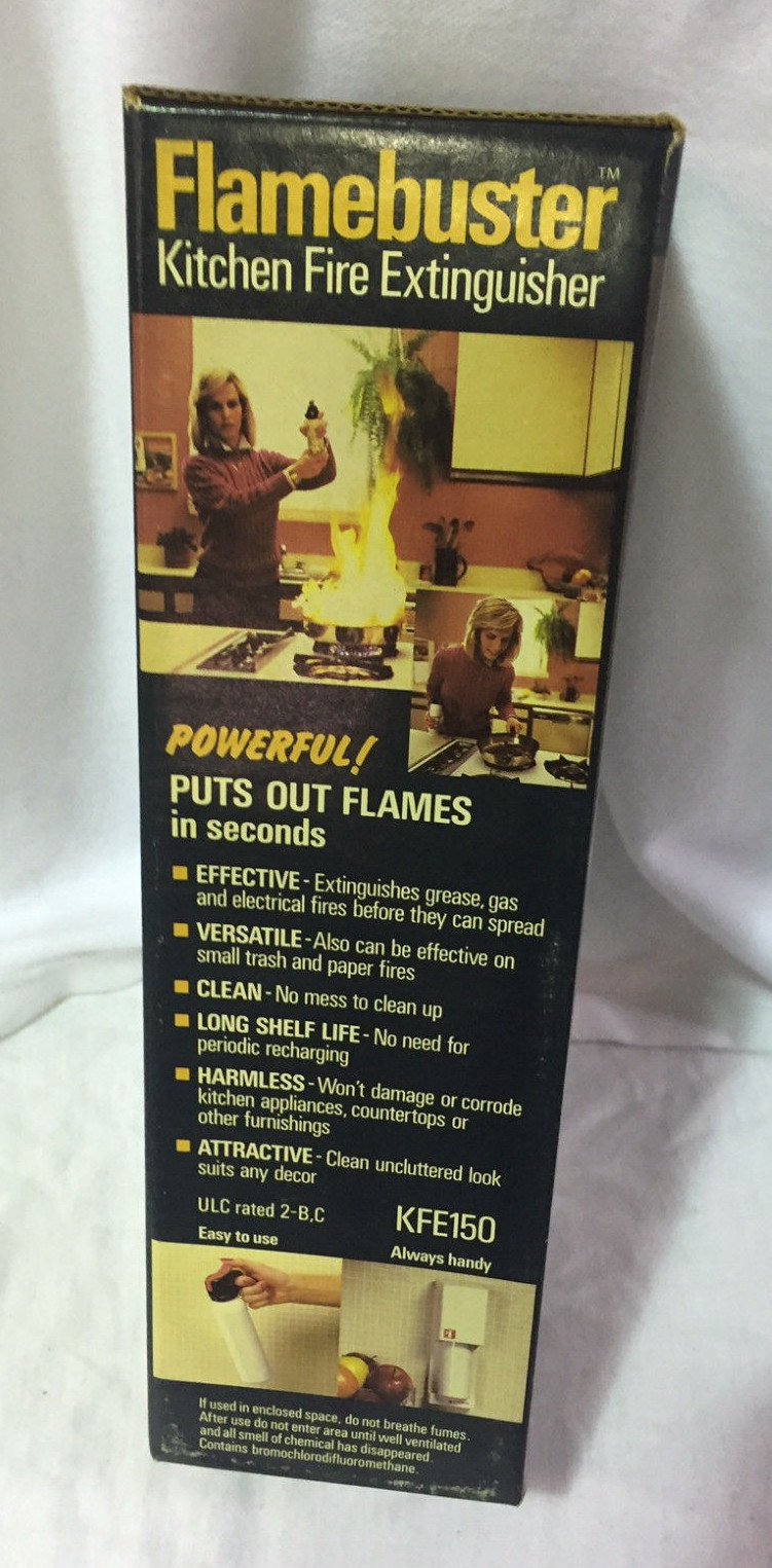 Fire Extinguisher Home Kitchen FLAMEBUSTER Fast Easy Use Office Boat Car Safe