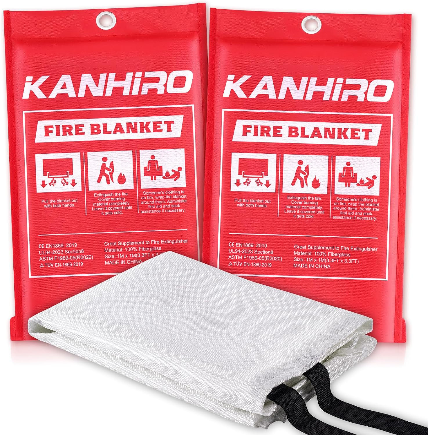 Fire Blanket Emergency for Home Kitchen – Fiberglass Fire Suppression Blanket Gr