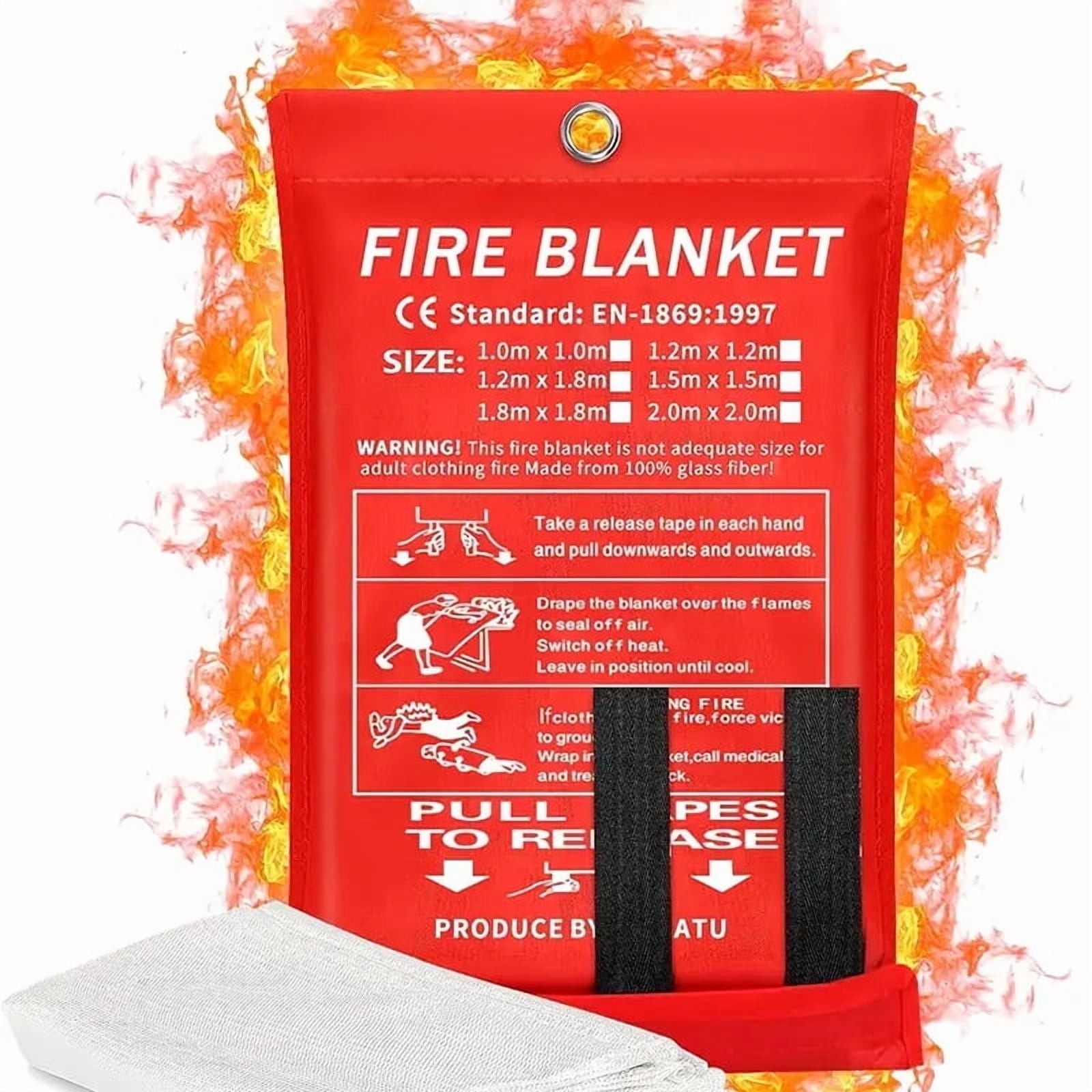 Emergency Fire Blanket for Kitchen/Home//Car, 1 Pack 39.37” x 39.37”Fire Safety
