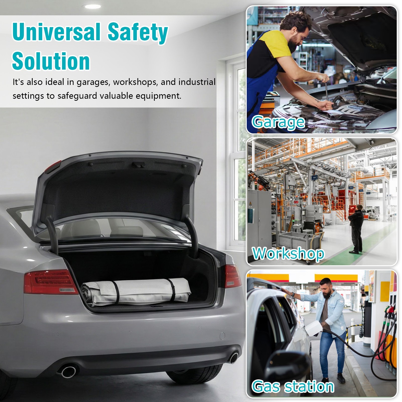 Large Car Fire Blanket, Emergency Fireproof Blankets, Fire Extinguisher Blanket