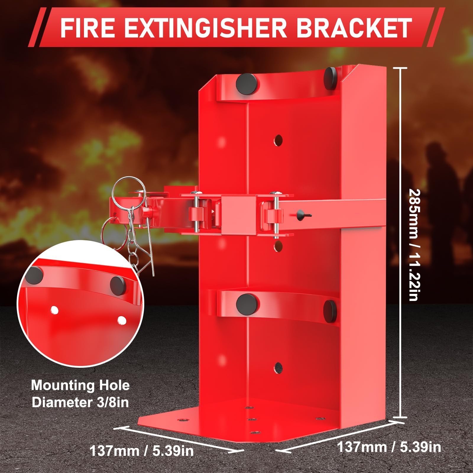 Fire Extinguisher Mount, 2PCS Heavy Duty Fire Extinguisher Bracket with Screw…