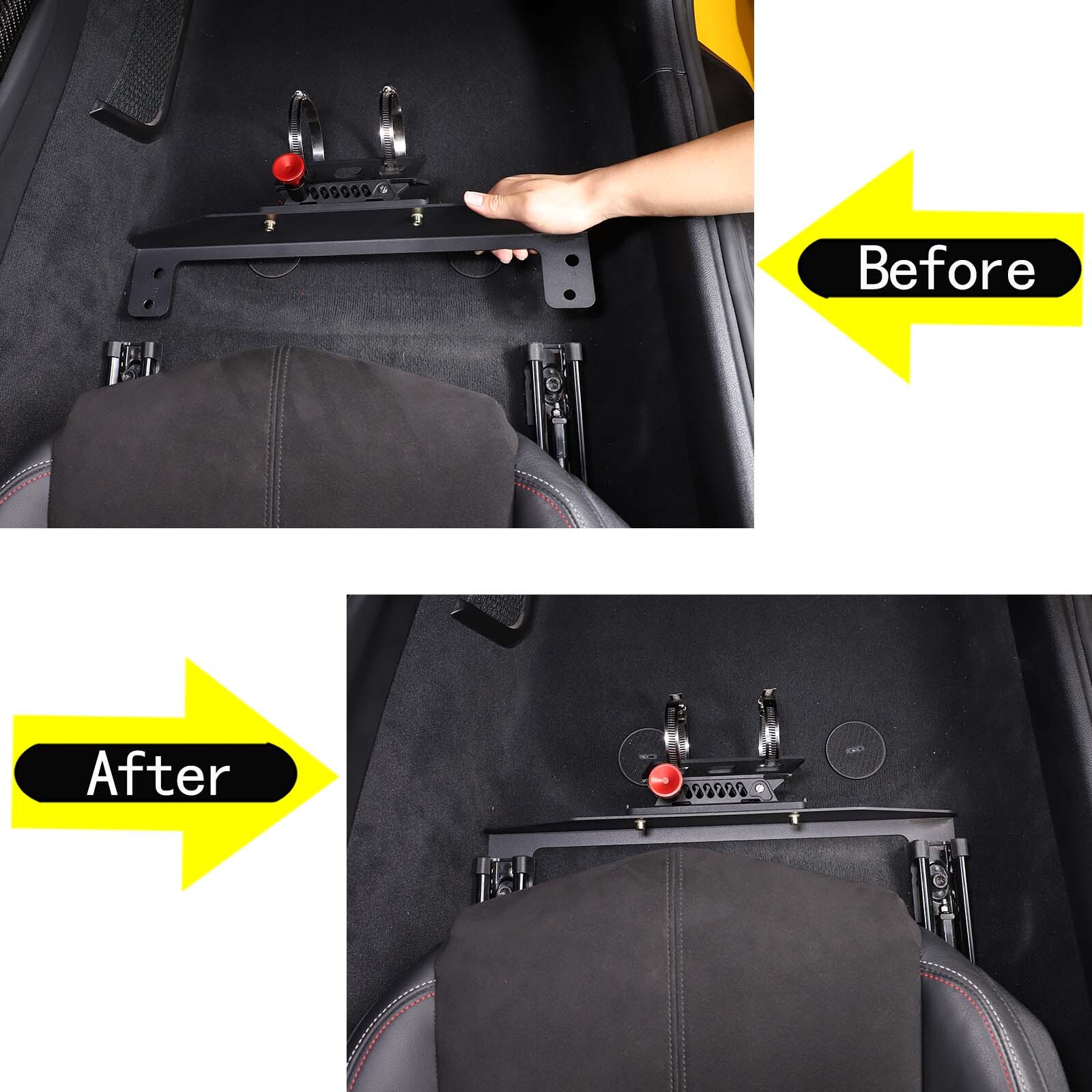Aluminum Passenger Seat Bottom Fire Extinguisher Bracket For Toyota Supra 19-22