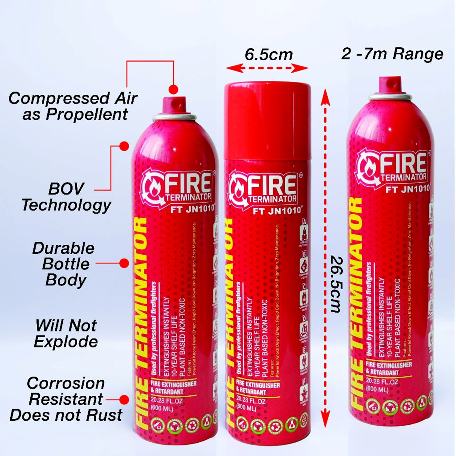 Fire Extinguisher Fire Terminator Class ABCDEF Hydrodynamic Spray FT JN1010