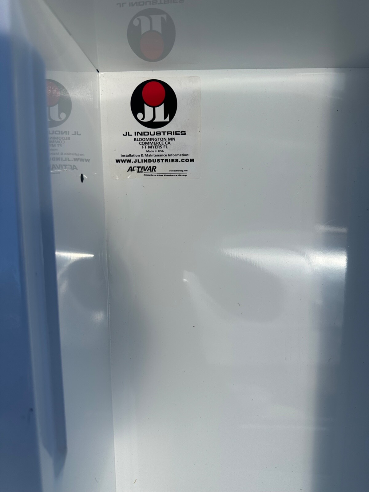 JL Industries Fire Extinguisher Cabinet Steel Construction Vertical Window 27″