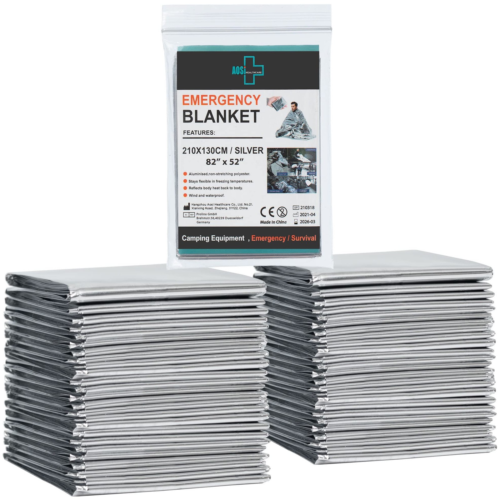 Emergency Blanket (12-Pack),Emergency Silver Foil Blanket– Perfect for Outdoo…