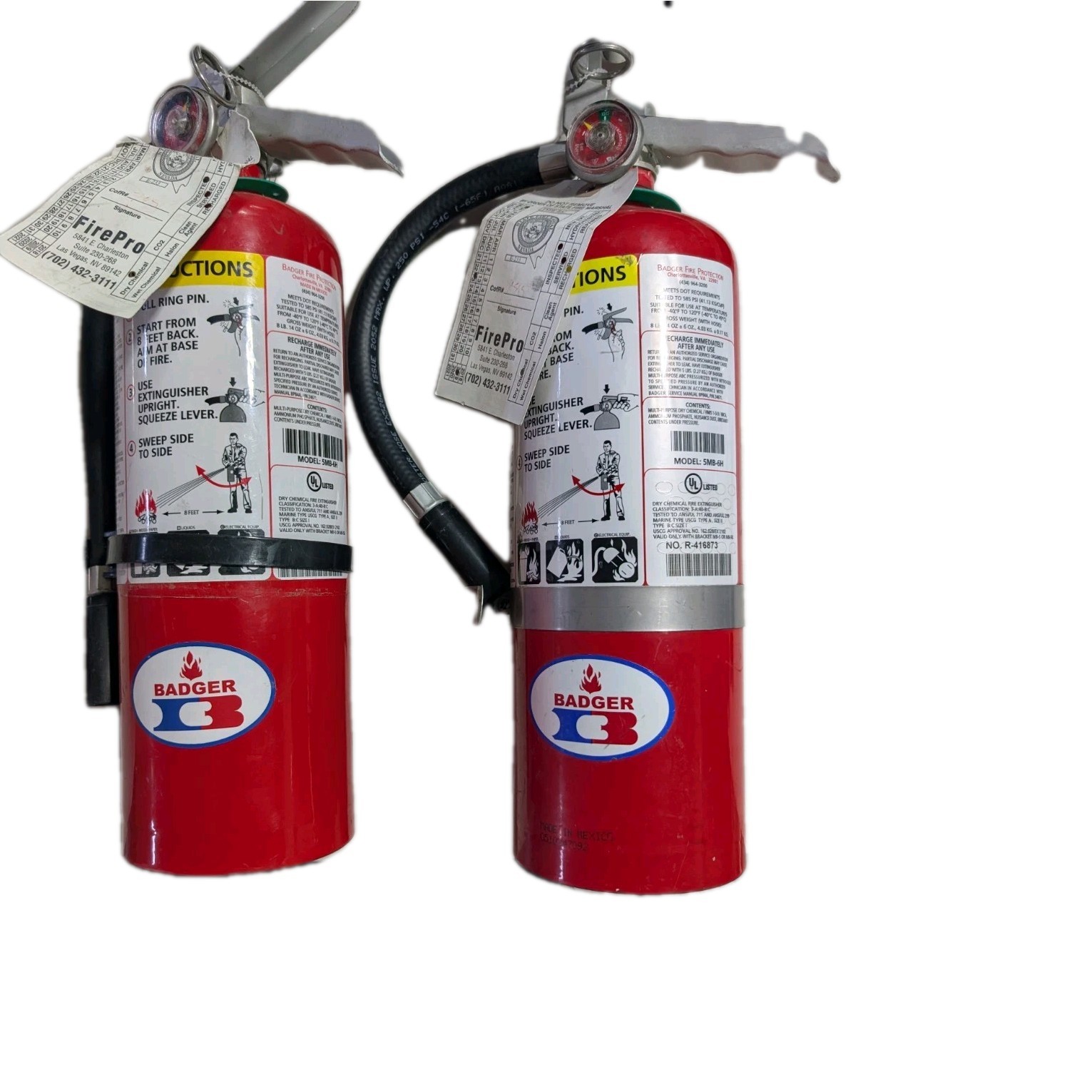 Badger Fire Extinguishers Model 5MB-6H, set Of 2