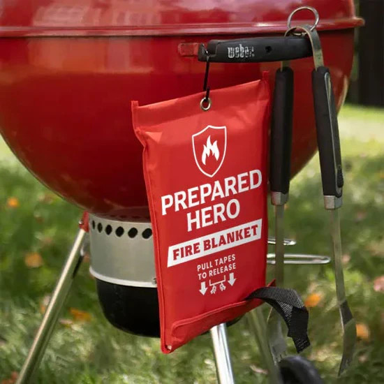 Heat Resistant Fiberglass Safety Blanket 2 Pack for Kitchen Home Camping Use