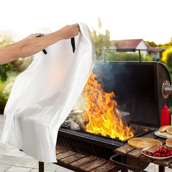 RAPID-OFF Emergency Fire Blanket 2 Pack Fiberglass Kitchen Garage Car Safety