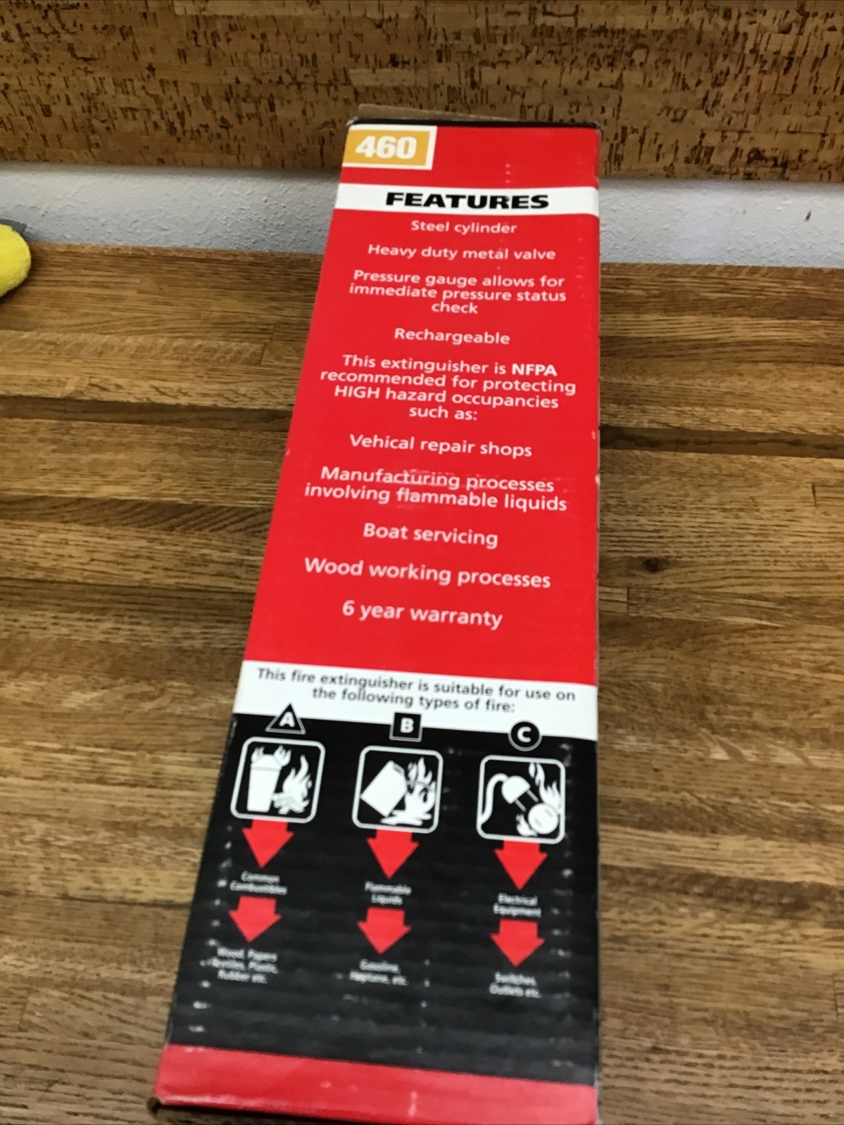 (1) Kidde Pro 460 4-A:60-B:C Multipurpose Fire Extinguisher Rechargeable Steel