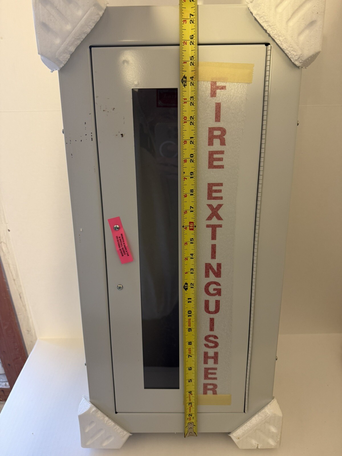 Larsen’s 2409-SM- VD Fire Extinguisher Cabinet Red Lettering (READ DESCRIPTION)