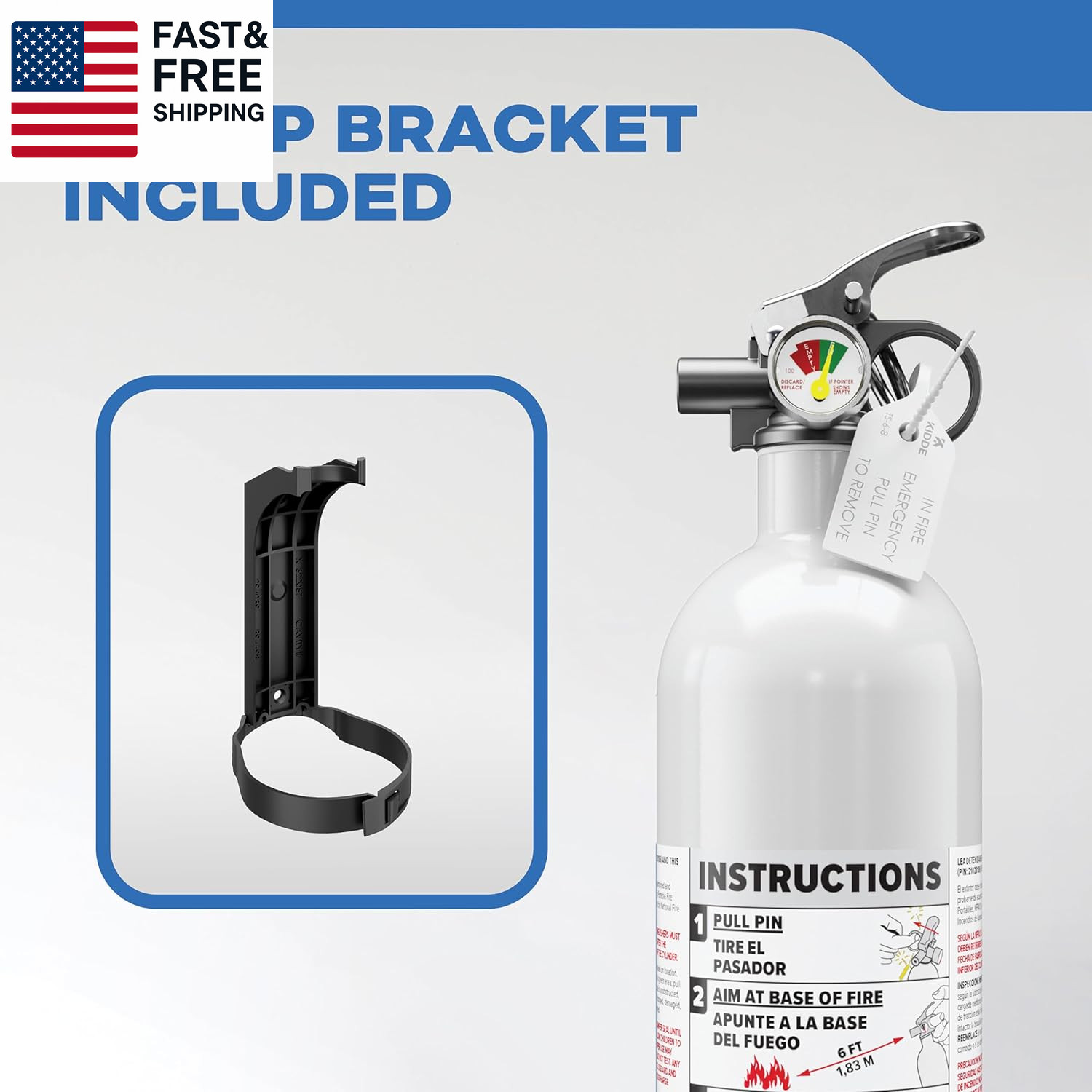 Fire Extinguisher for Boats, Single-Use 5BC
