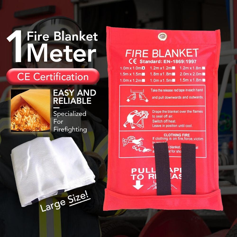 Premium Fireproof Emergency Blanket Flame Retardant, Heat Resistant, Durable Ess