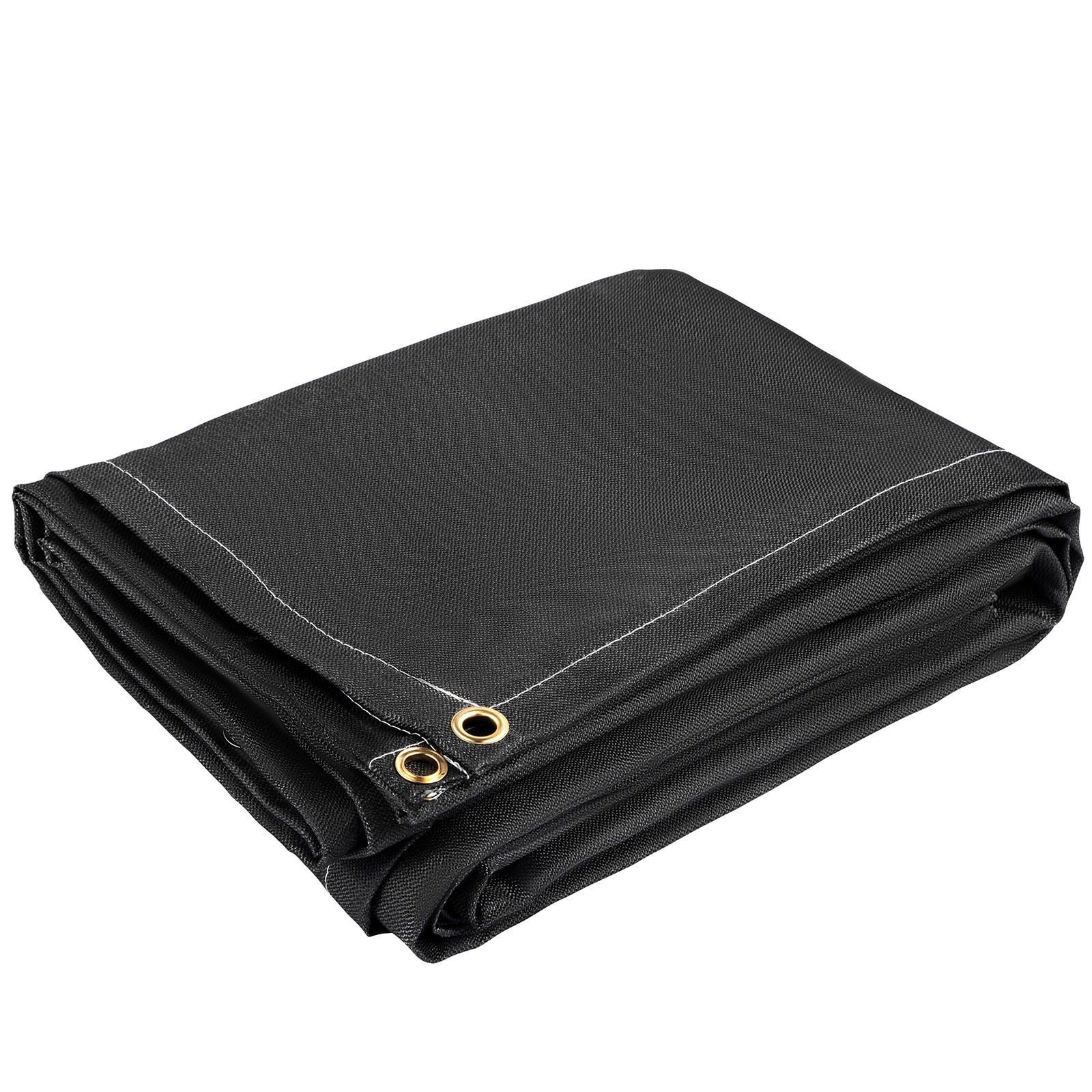 2-Pack Fiberglass Fire Blankets: 8’x10′, 1022°F, 12 Brass Grommets