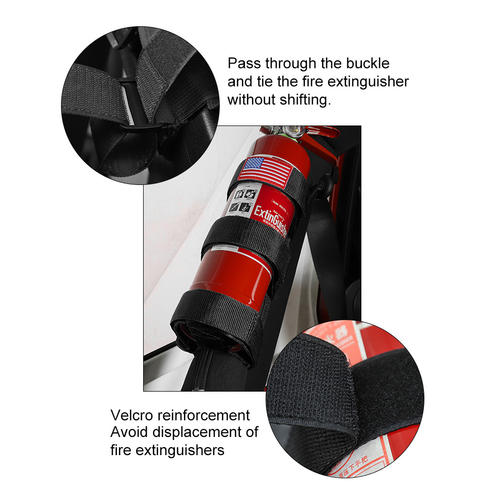 Car Roll Bar Fire Extinguisher Holder Mount Bracket for Jeep Wrangler TJ JKU JL