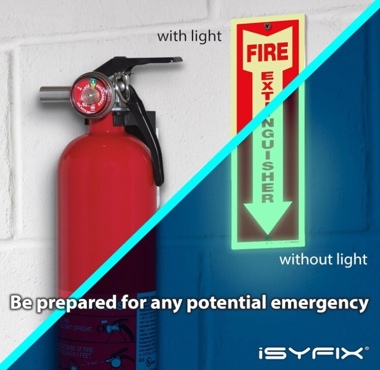 Fire Extinguisher sign metal And Fire Extinguisher sign plastic Glow in the Dark