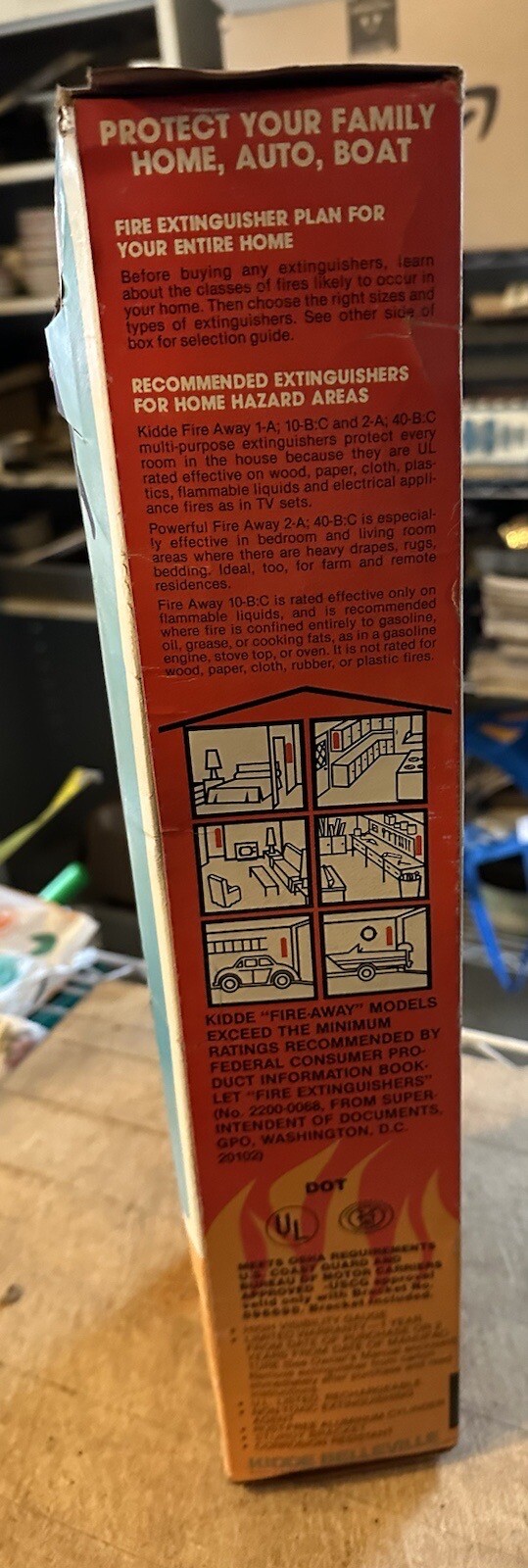 SEALED – VINTAGE KIDDE FIRE AWAY 897202 MULTI-PURPOSE FIRE EXTINGUISHER 1A10BC