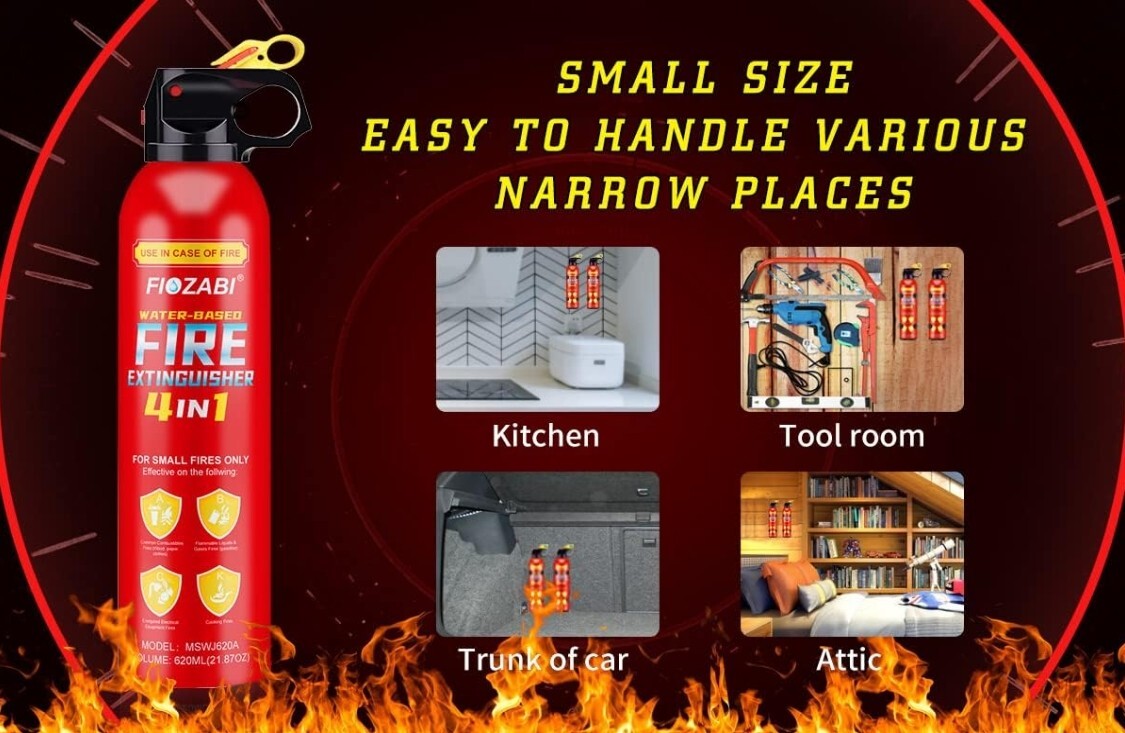 Fire Extinguisher home Car Mini fire Small kitchen wall mount bracket race Spray