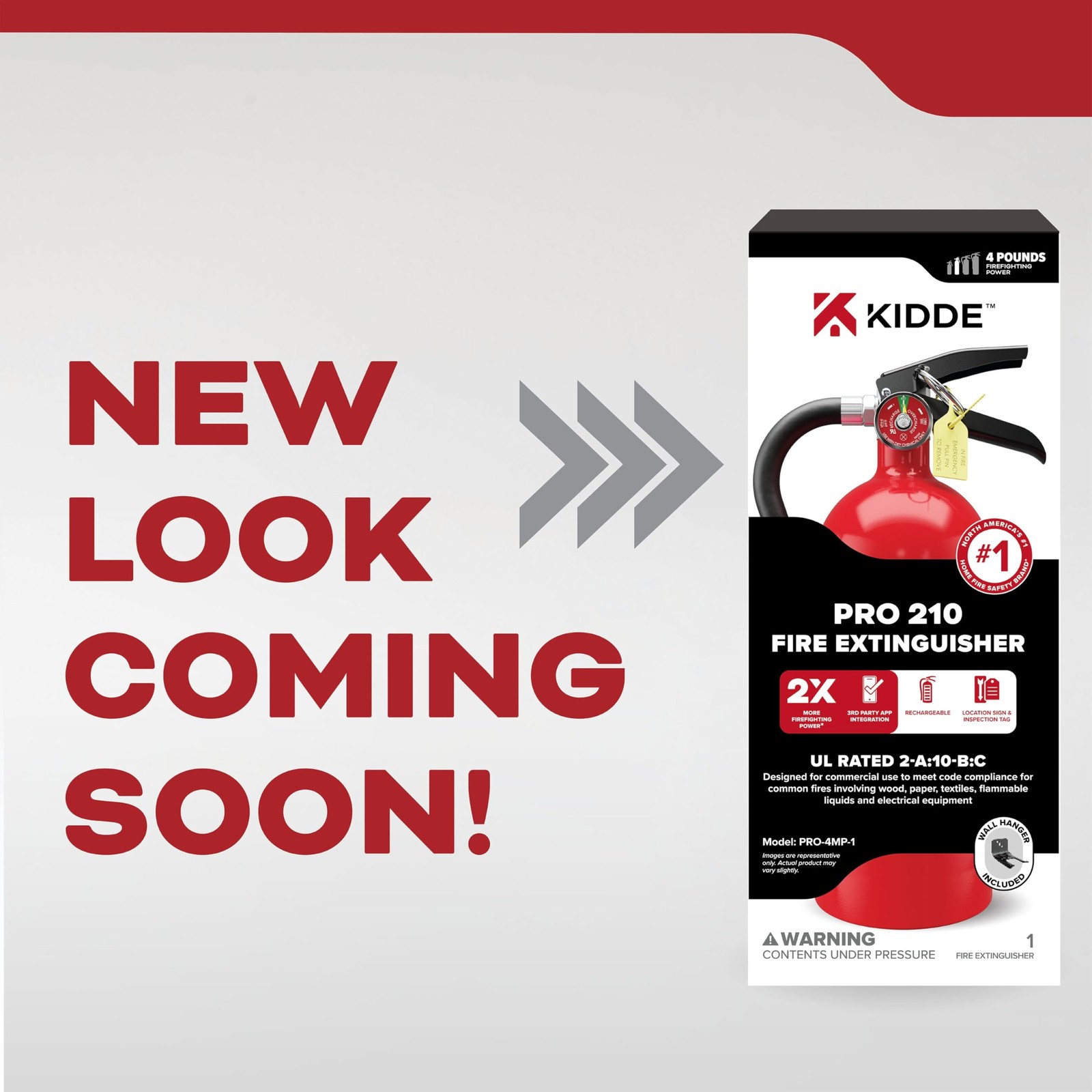 Kidde Commercial-Grade Fire Extinguisher for Office, Schools, Rechargeable,
