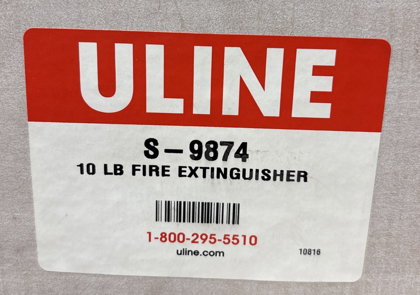 Uline S-9874 10 lb Multipurpose Dry Chemical Hand Held Fire Extinguisher